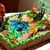 dinosaur scene cake