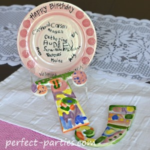 kids paint your own pottery birthday party