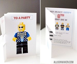 free printable lego invitation